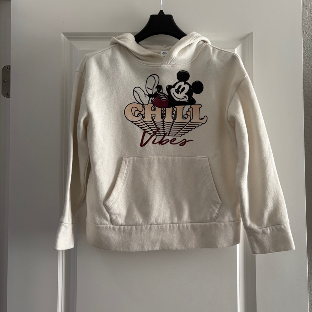 Old Navy Disney Kids size M Mickey Mouse chill vibes sweatshirt off white